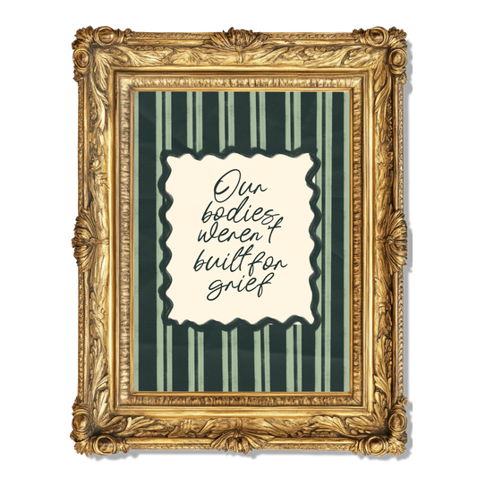 'Built For Grief' Illustrated Lyric Print